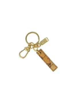 Goldener Alviero Martini Schlüsselanhänger aus Leder