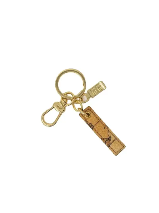 Goldener Alviero Martini Schlüsselanhänger aus Leder