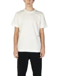 Weißes Baumwoll-T-Shirt mit Logo