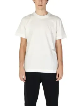 Weißes Baumwoll-T-Shirt mit Logo