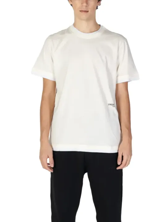 Weißes Baumwoll-T-Shirt mit Logo