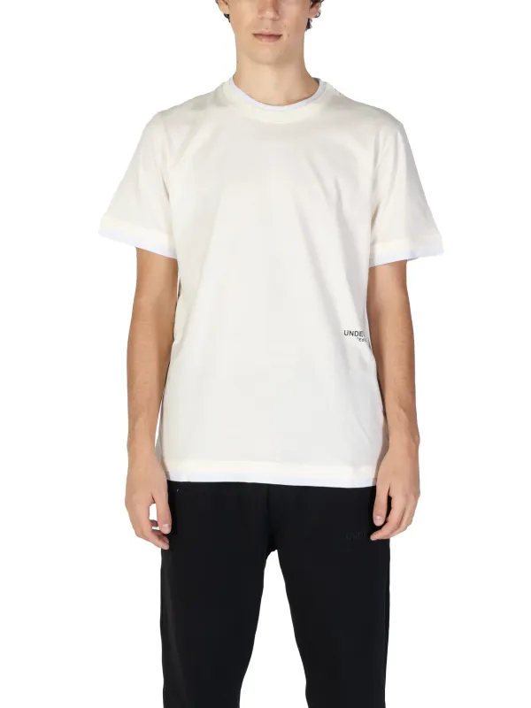 Weißes Baumwoll-T-Shirt mit Logo