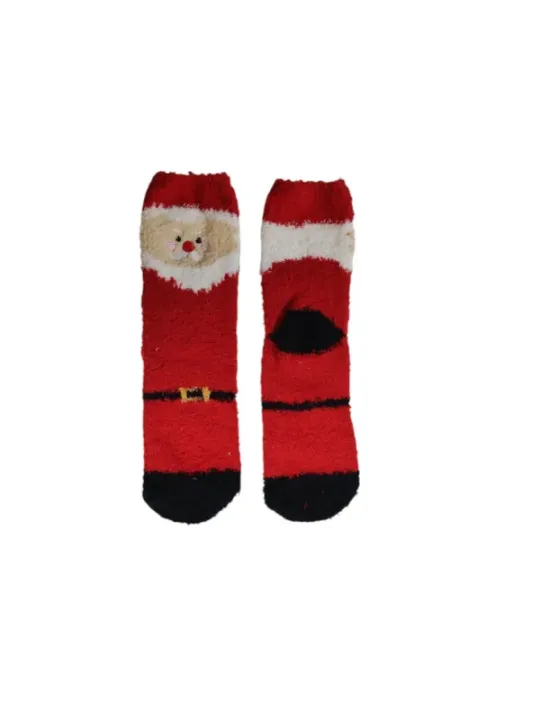 Weihnachtliche Socken mit Santa-Motiv