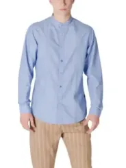 Gianni Lupo Herren Hemd blau