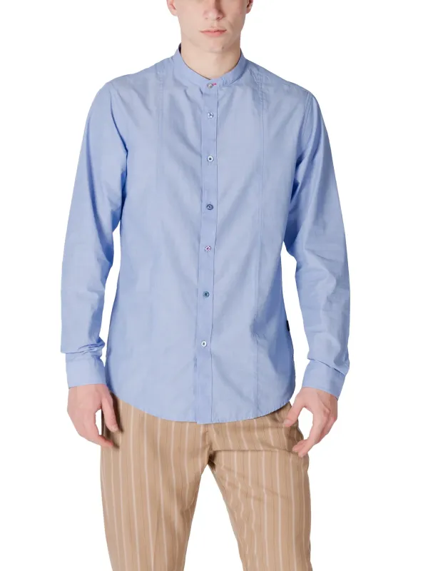 Gianni Lupo Herren Hemd blau