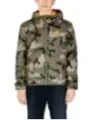 Grüne Camouflage Windbreaker Jacke mit Kapuze