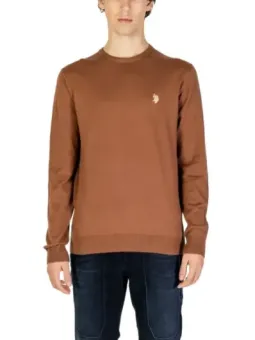 Tan Pullover mit floralem Stickdetail