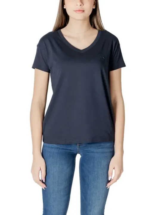 Dunkelgraues Armani Exchange V-Neck T-Shirt