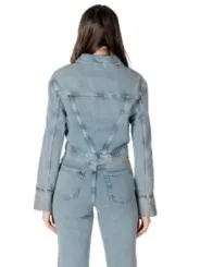 Helle Jeans Latzhose, gerader Schnitt