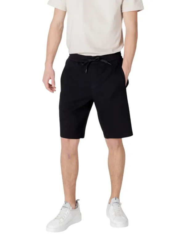 Schwarze Armani Exchange Herrenshorts Baumwolle