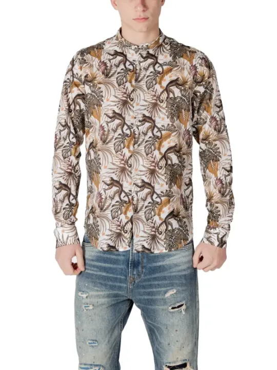 Blumiger Gianni Lupo Hemd mit Knopfleiste