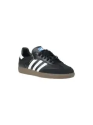 Schwarze Adidas Sneakers mit weißem Streifen