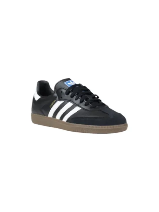 Schwarze Adidas Sneakers mit weißem Streifen