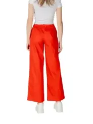 Orange weite Hosen elastischer Bund
