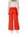 Orange weite Hosen elastischer Bund