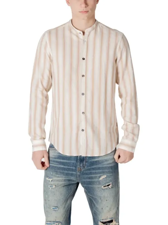 Gestreiftes Hemd mit Knopfleiste