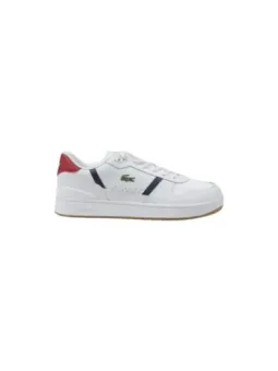 Weiße Lacoste-Sneaker mit Streifen