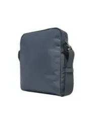 Graue Nylon Umhängetasche mit Klappe