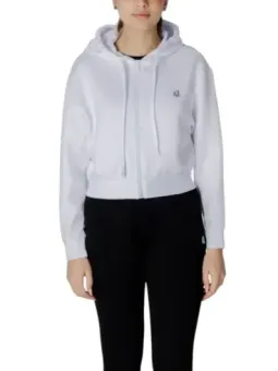 Weiße Armani Exchange Crop Hoodie