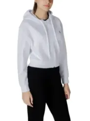 Weiße Armani Exchange Zip-Up Kapuzenjacke