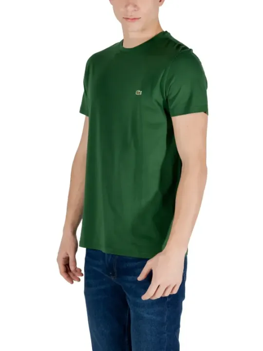 Grünes Lacoste Baumwoll-T-Shirt Herren
