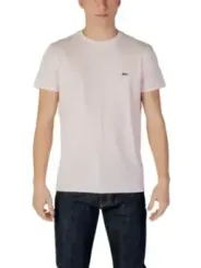 Rosa Lacoste Baumwoll-Pullover-T-Shirt