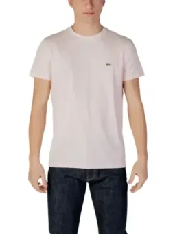 Rosa Lacoste Baumwoll-Pullover-T-Shirt