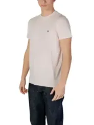 Weißes Lacoste-T-Shirt mit Krokodil