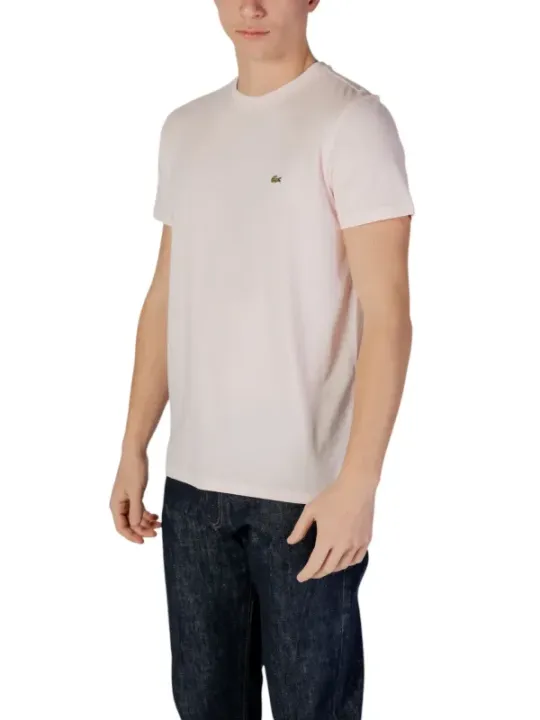 Weißes Lacoste-T-Shirt mit Krokodil