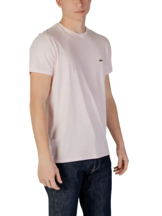 Weißes Lacoste-T-Shirt mit Krokodil