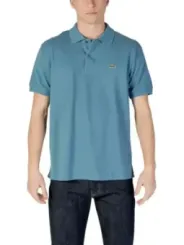 Blaues Lacoste Polohemd mit Krokodil