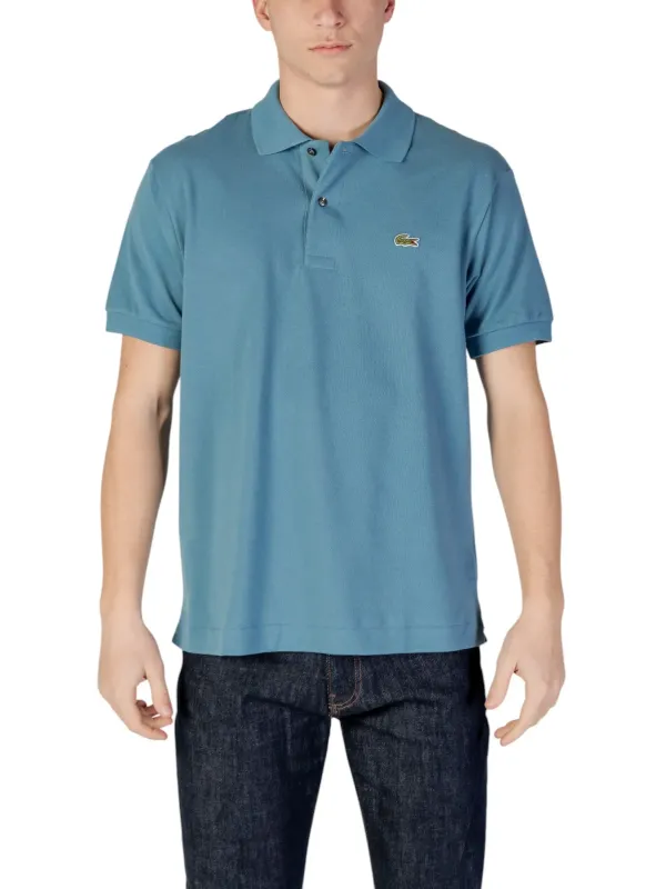 Blaues Lacoste Polohemd mit Krokodil