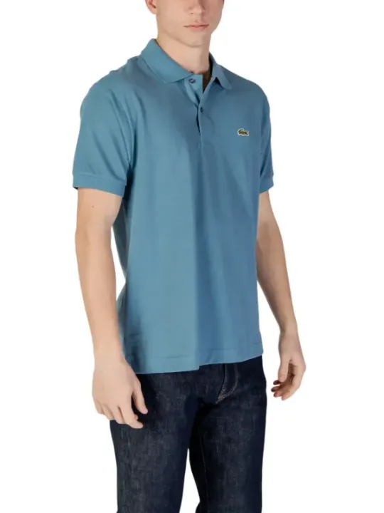 Blaues Lacoste Polohemd mit Krokodil