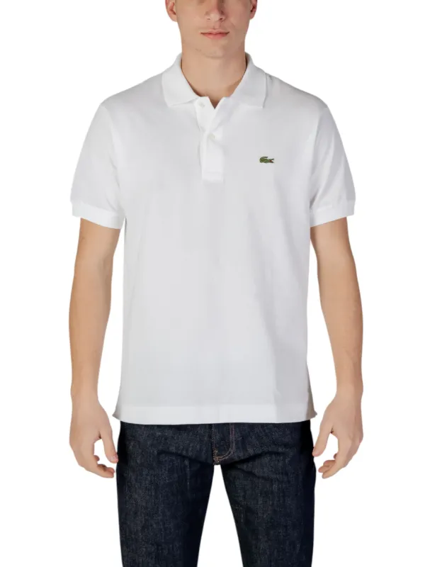 Weißes Lacoste Polohemd mit Jeans