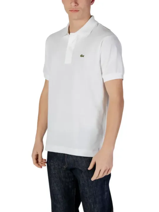 Weißes Lacoste Polohemd mit Jeans