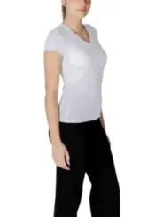 Weißes V-Ausschnitt T-Shirt Armani Exchange