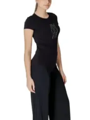 Schwarzer Jumper mit geometrischem Muster