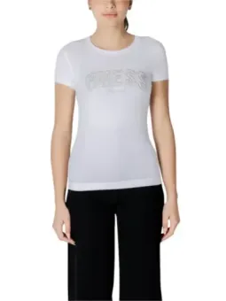 Weißes Guess T-Shirt mit Logo