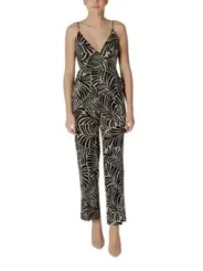 Tropischer Jumpsuit mit Blattmuster