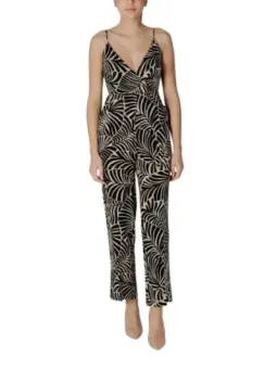 Tropischer Jumpsuit mit Blattmuster