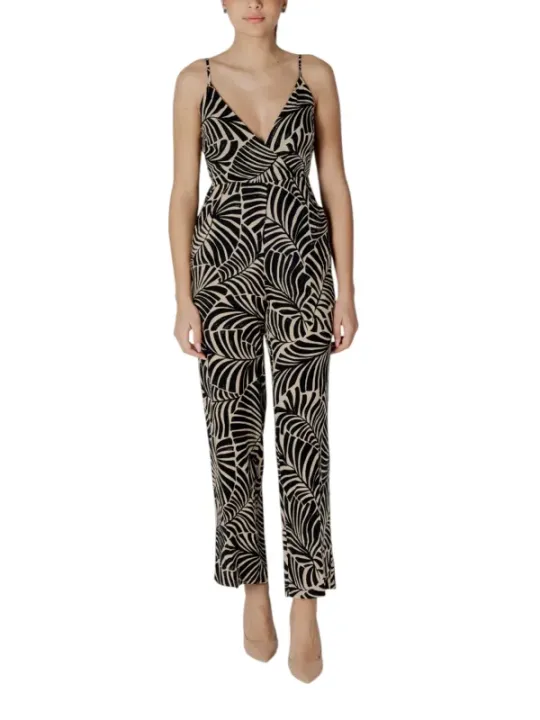 Tropischer Jumpsuit mit Blattmuster