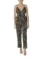 Tropischer Jumpsuit mit Blattmuster