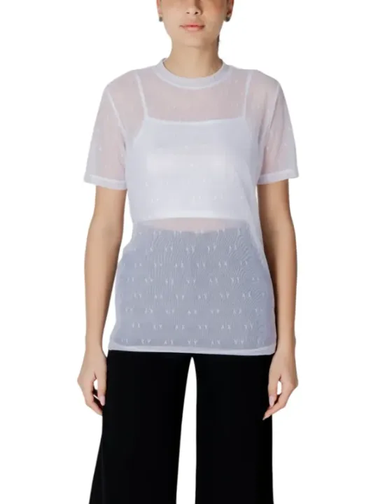 Weißes Mesh T-Shirt Armani Exchange