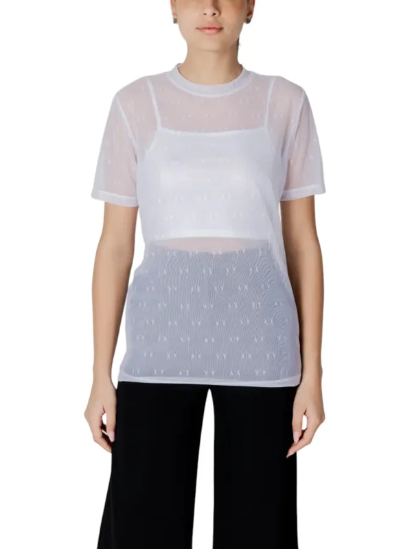 Weißes Mesh T-Shirt Armani Exchange
