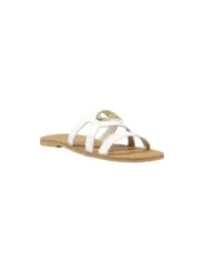 Weiße Liu Jo Riemchensandalen mit Logo
