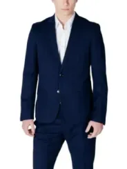 Dunkelblauer Herren Anzug mit Pinstreife