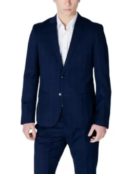 Dunkelblauer Herren Anzug mit Pinstreife