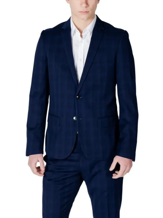 Dunkelblauer Herren Anzug mit Pinstreife