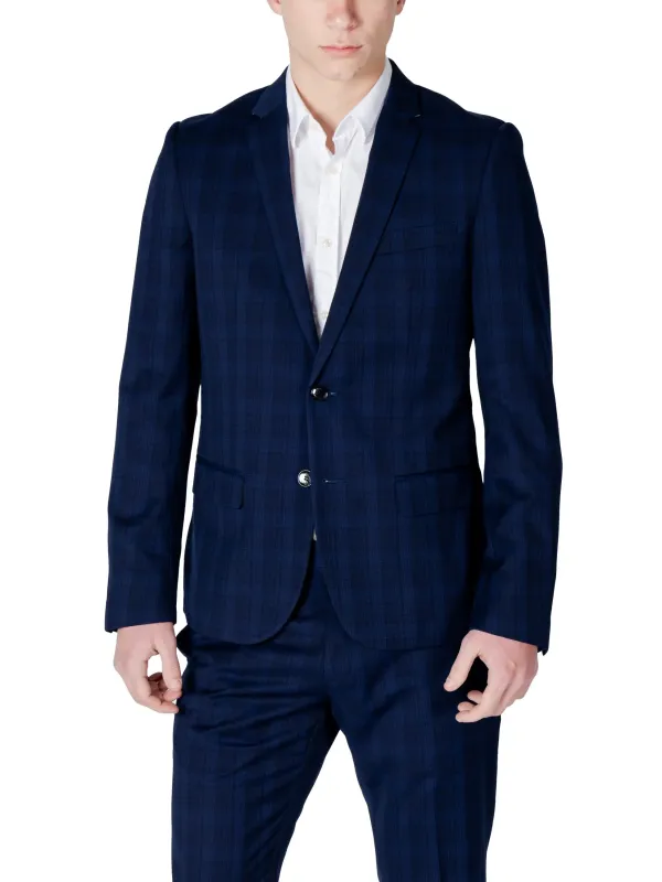 Dunkelblauer Herren Anzug mit Pinstreife