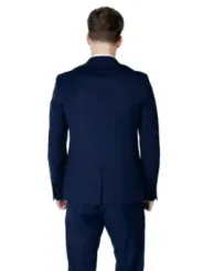 Navyblaues Herren Anzug mit Nadelstreifen